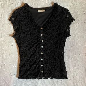 Black lace top